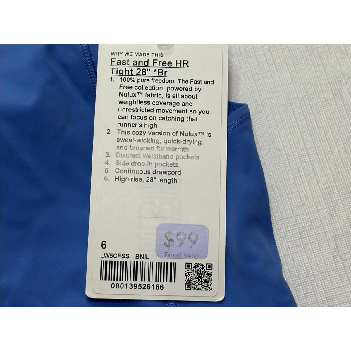 Lululemon clothing - Blue 3