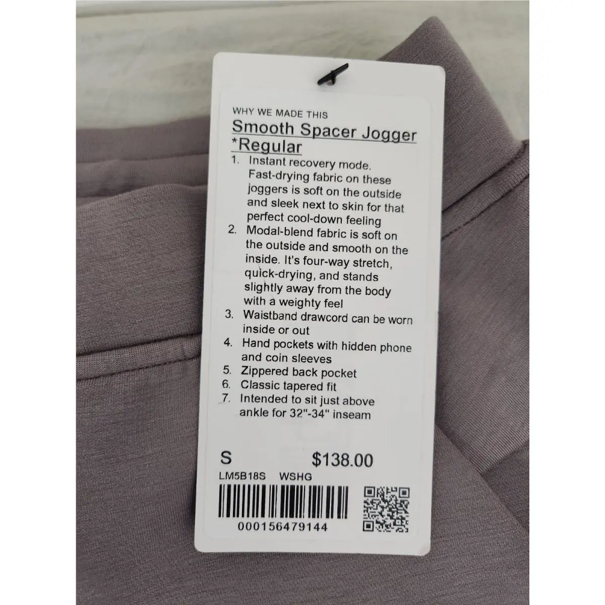 Lululemon clothing - Warm Ash Grey 3
