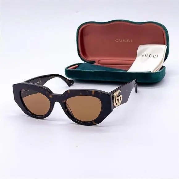 Gucci GG1421S 002 Havana Women Sunglasses Gucci
