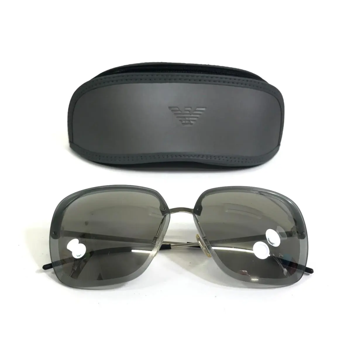 Emporio Armani Sunglasses EA2045 3015/6G Silver Frames with Mirrored Gray Lenses