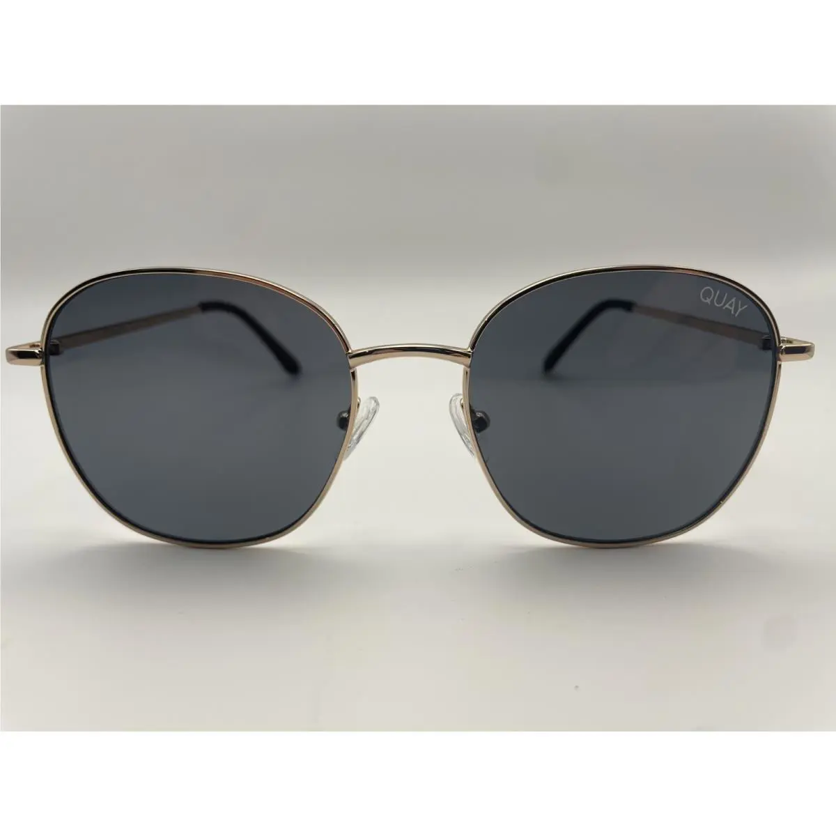 Quay Jezabell Gold Smoke Gray Sunglasses One Size