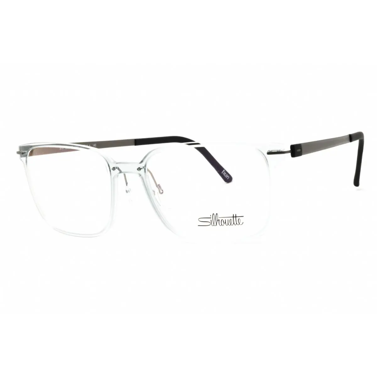 Silhouette Infinity View 2937/75 6560 Stone Grey Shiny/ruthenium Silky - Frame: Stone Grey Shiny/Ruthenium Silky Matte, Lens: Clear Demo Lenses, code: 6560