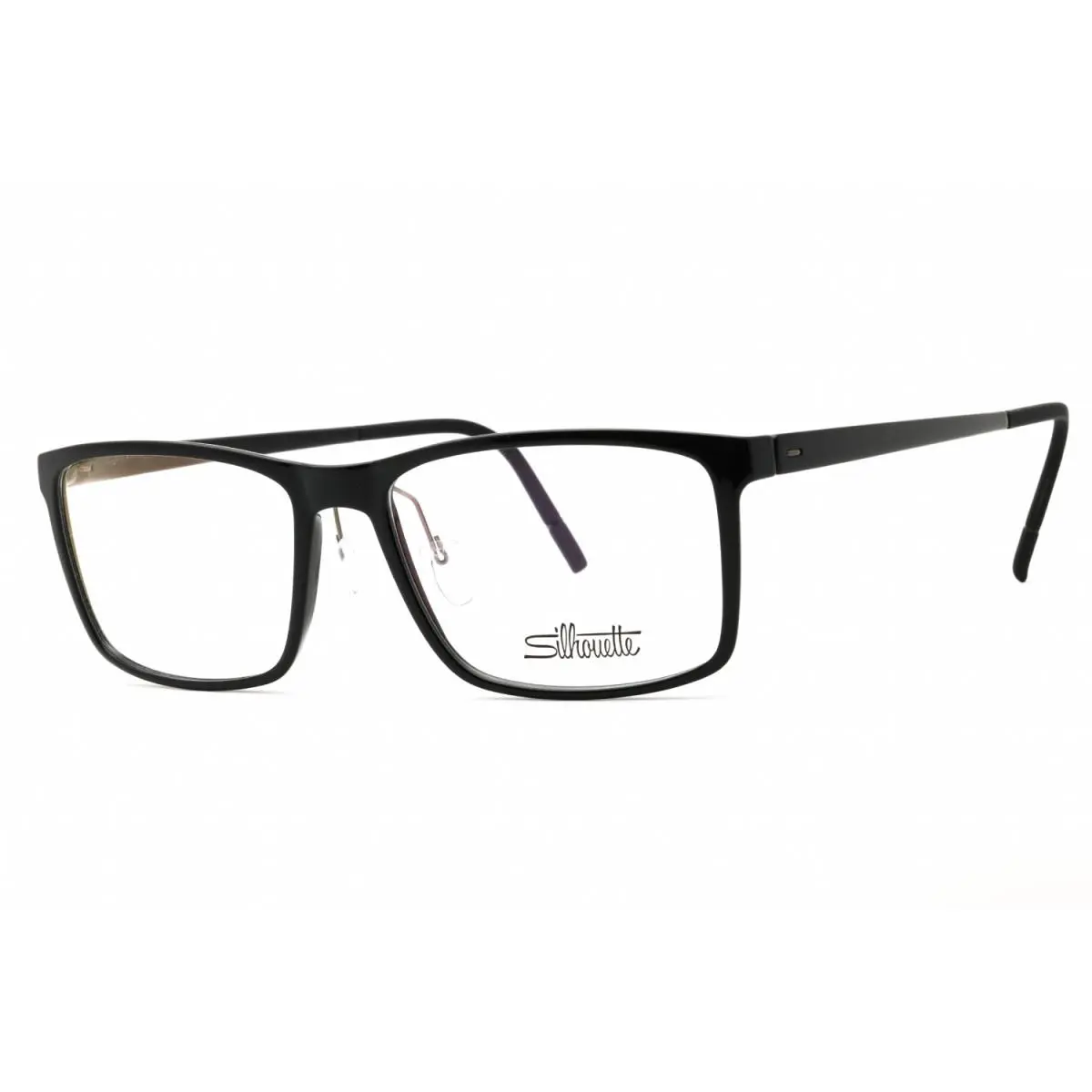 Vivid Sky 2956/75 9162 Black Matte/black Matte 55mm Eyeglasses by Silhouette