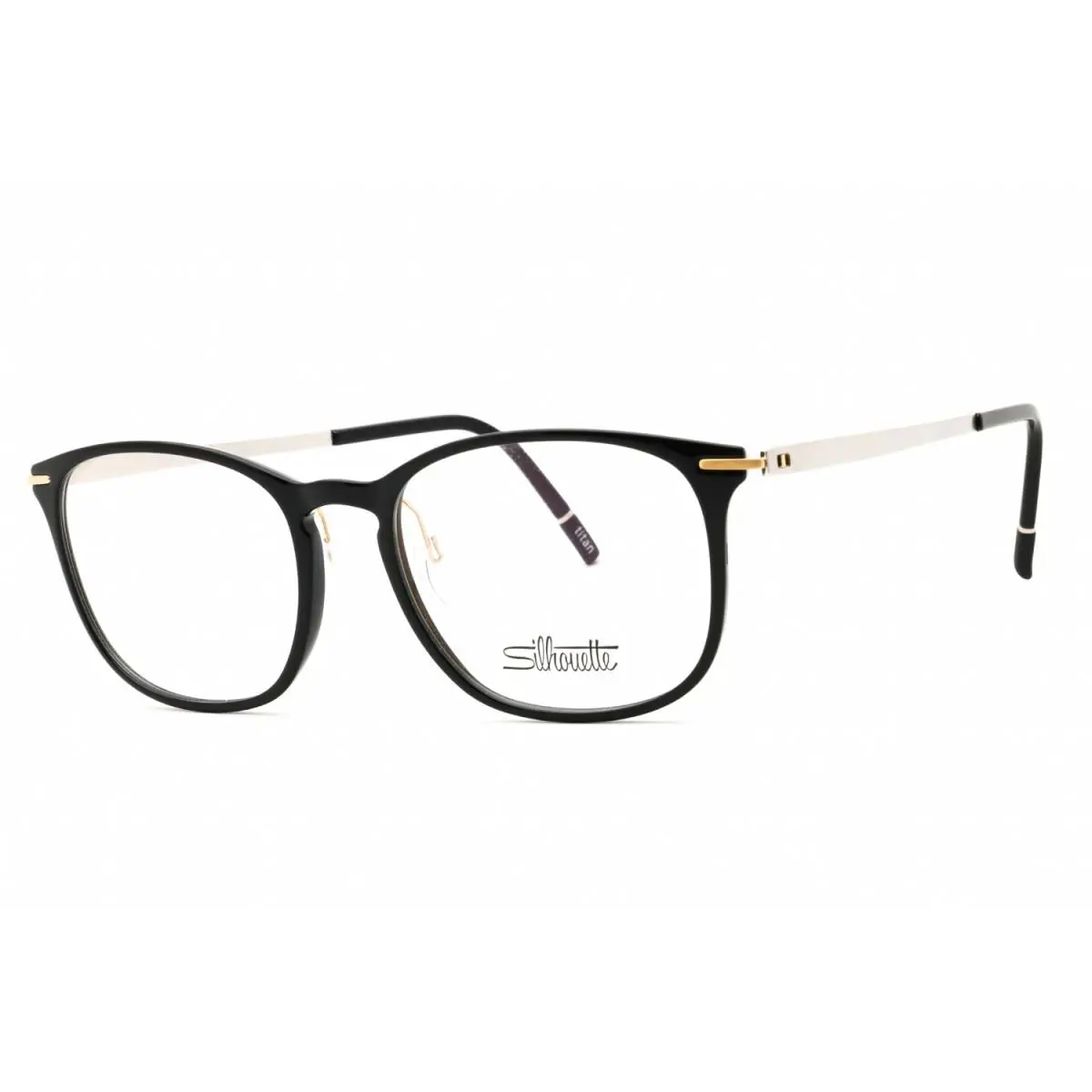 Silhouette Momentum Fullrim 2920/75 9082 Black Shiny/titanium Brushed - Frame: Black Shiny/Titanium Brushed, Lens: Clear Demo Lenses, code: 9082