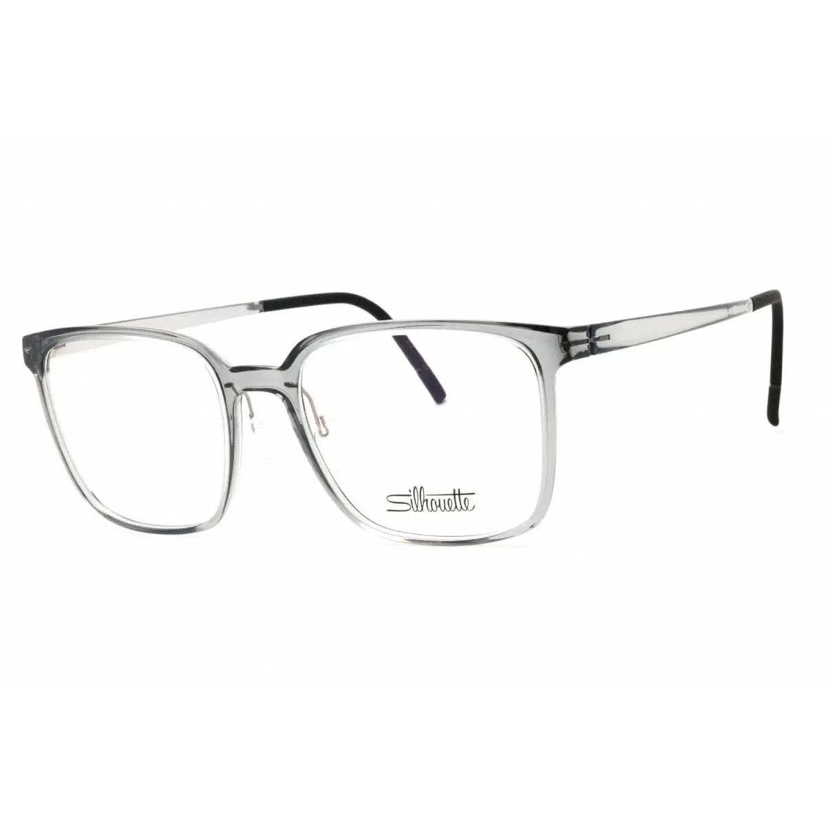 Vivid Sky 2957/75 6762 Grey Transparent Shiny 53mm Eyeglasses by Silhouette