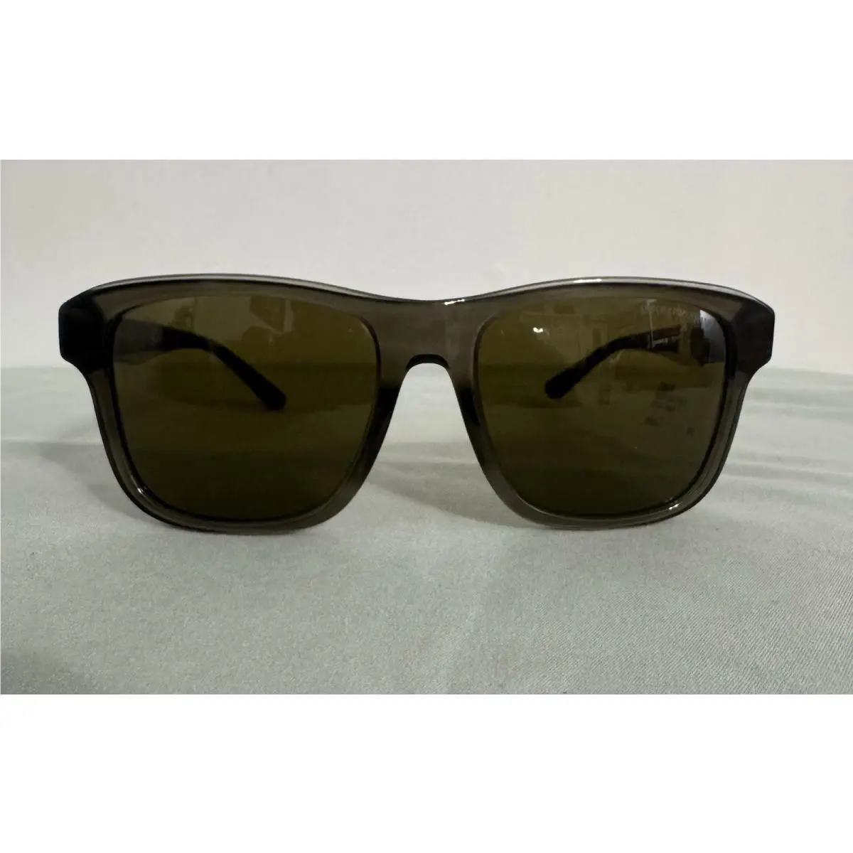 Emporio Armani Sunglasses Polished Crystal Green Brown EA 4208 6055/73