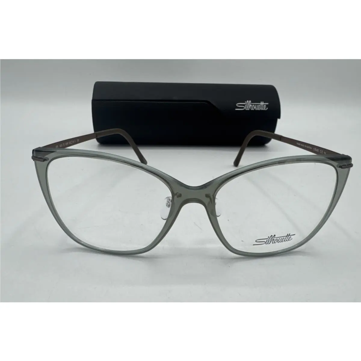 Silhouette Spx 1610 75 5540 Green Brown Frames Eyeglasses 55-16