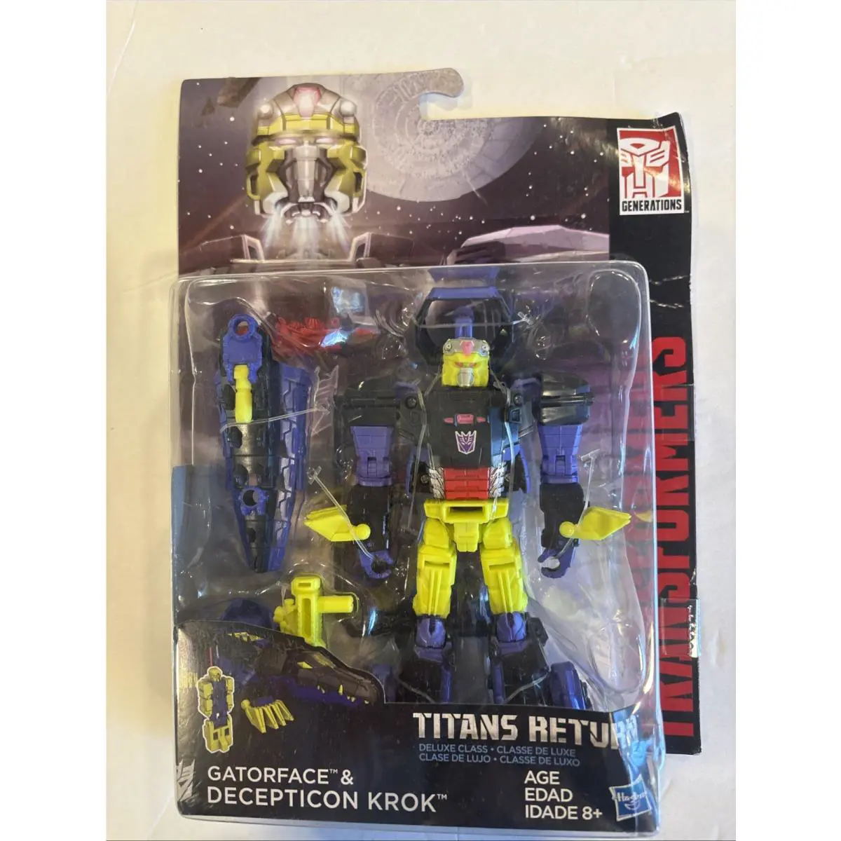 Transformers Titans Return Gatorface and Decepticon Krok Deluxe Class