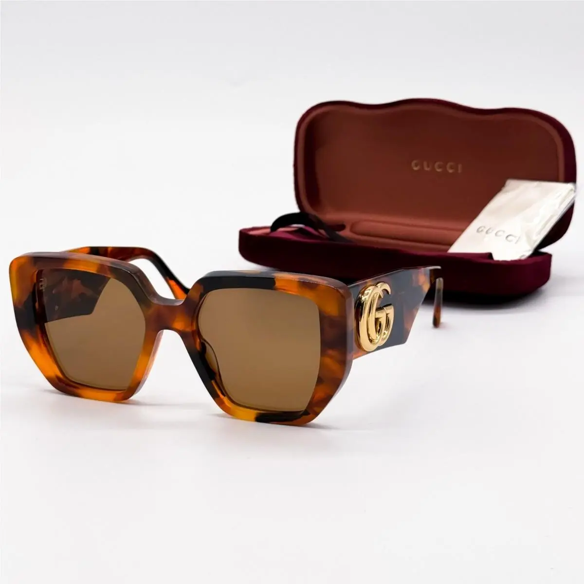 Gucci GG0956S 007 Havana Women Sunglasses Gucci