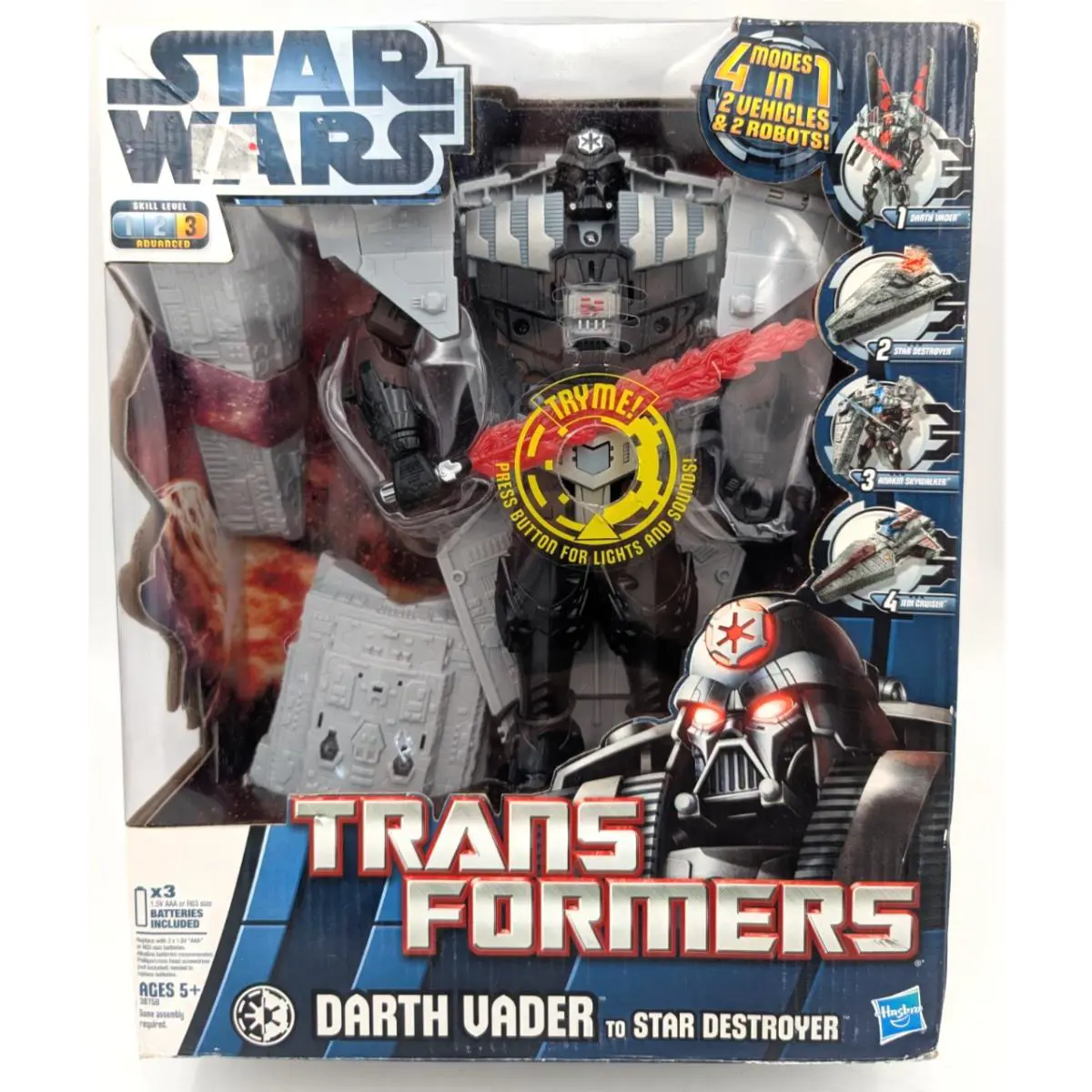 Star Wars Transformers 2011 Darth Vader to Star Destroyer 4 Modes in 1