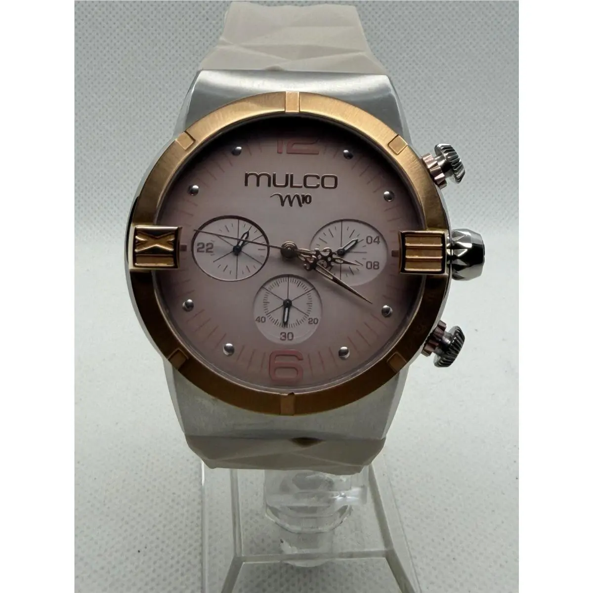 M10 Dome MW5-3685-113 Swiss Dial Chronograph Silicone Unisex Watch 47mm by Mulco