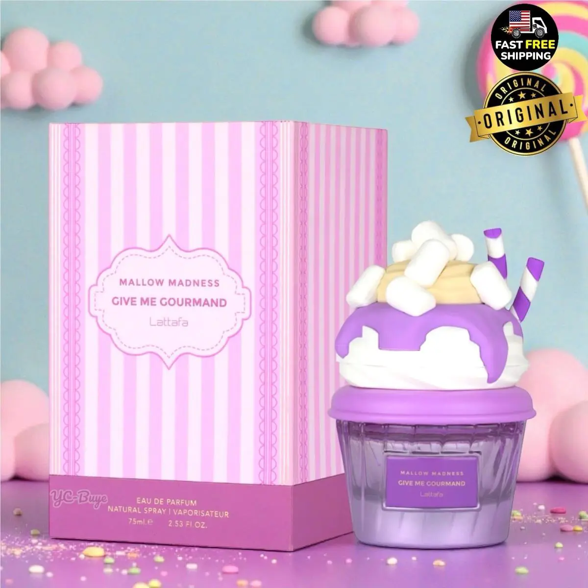 Mallow Madness Parfum By Lattafa Perfumes 75ml Give Me Gourmand Made In U.a.e