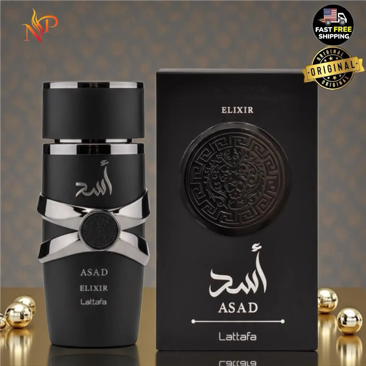Asad Elixir Eau De Parfum Spray 100ml 3.4 oz by Lattafa Made In U.a.e
