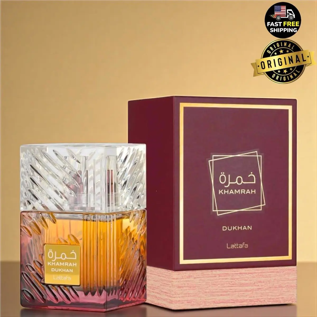 Khamrah Dukhan Eau De Parfum Spray 100ML 3.4 OZ by Lattafa Made In U.a.e