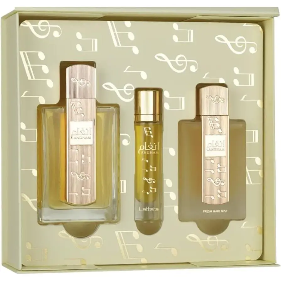 Lattafa Angham Fragrance 3-Piece Gift Set Eau de Parfum Women Box