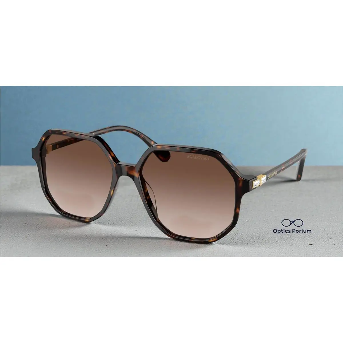 Swarovski SK6003 100213 Havana Brown Gradient 57 mm Women`s Sunglasses