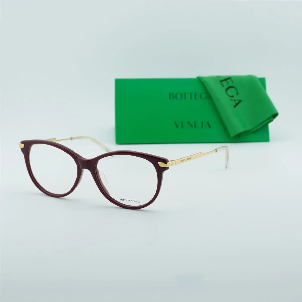 Bottega Veneta BV1039O 004 Burgundy/gold 53mm Eyeglasses