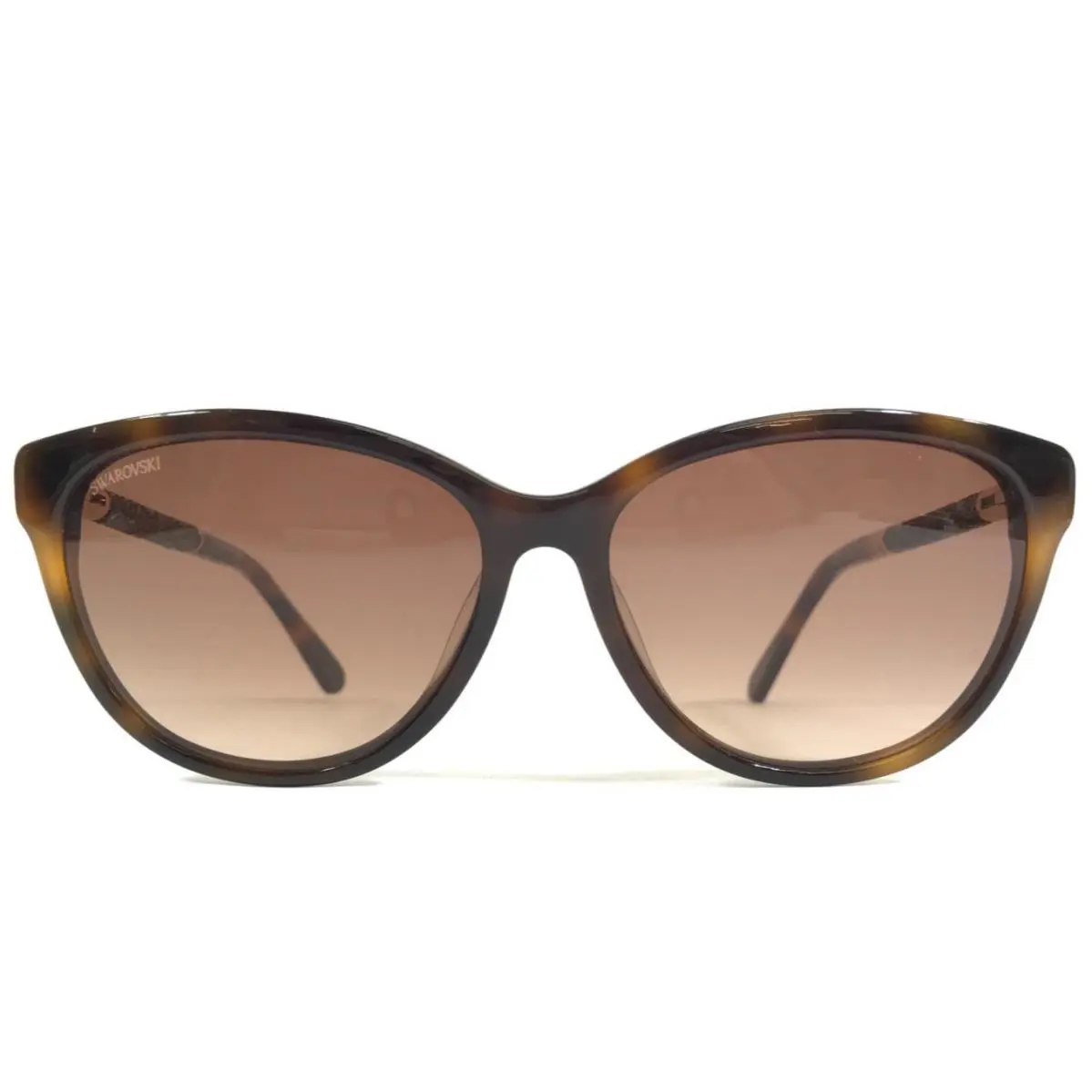Swarovski Sunglasses SW131 53F Tortoise Grau Cat Eye with Brown Gradient Lenses