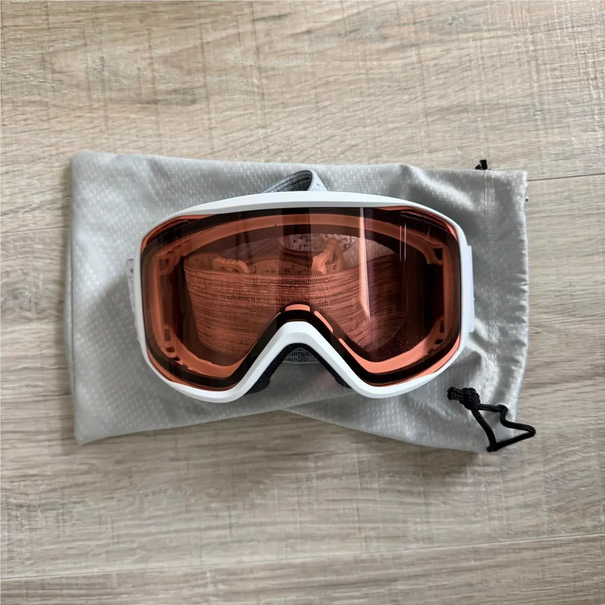 Smith Snow Goggles White/blue Sensor Mirror Cylindrical Small Fit Fog-x Rally