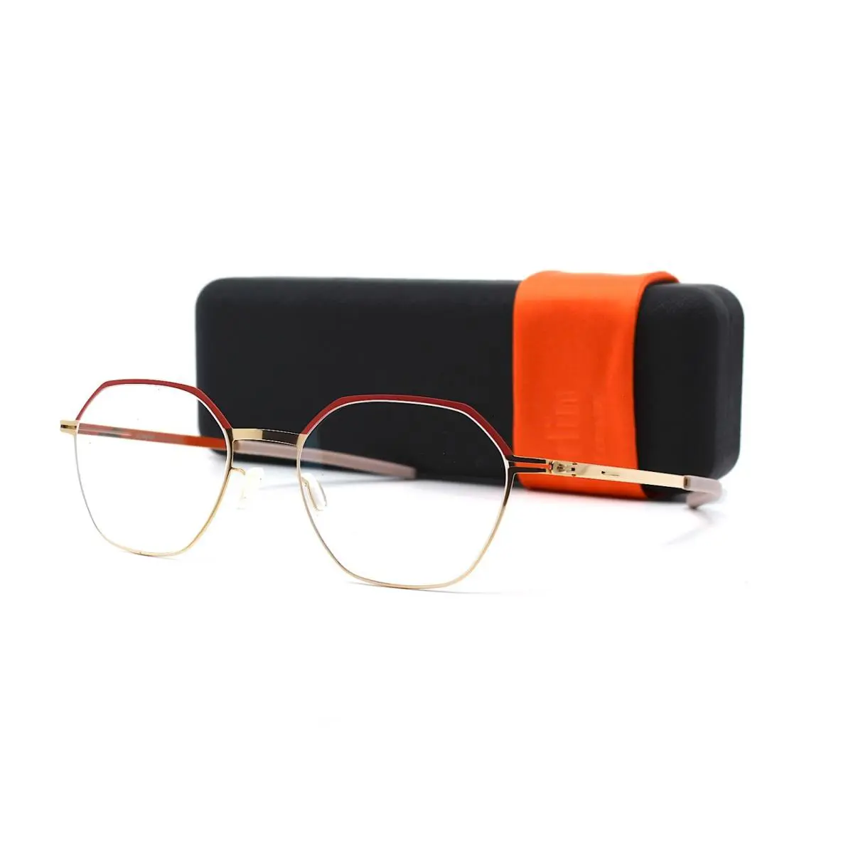 IC Berlin Maloja Rose Gold Red Eyeglasses Frame RX 48-20