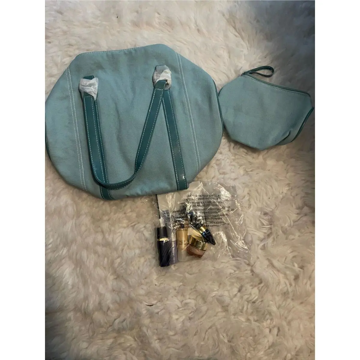 Estee Lauder Tote Bag Plus Makeup Bag with Samples