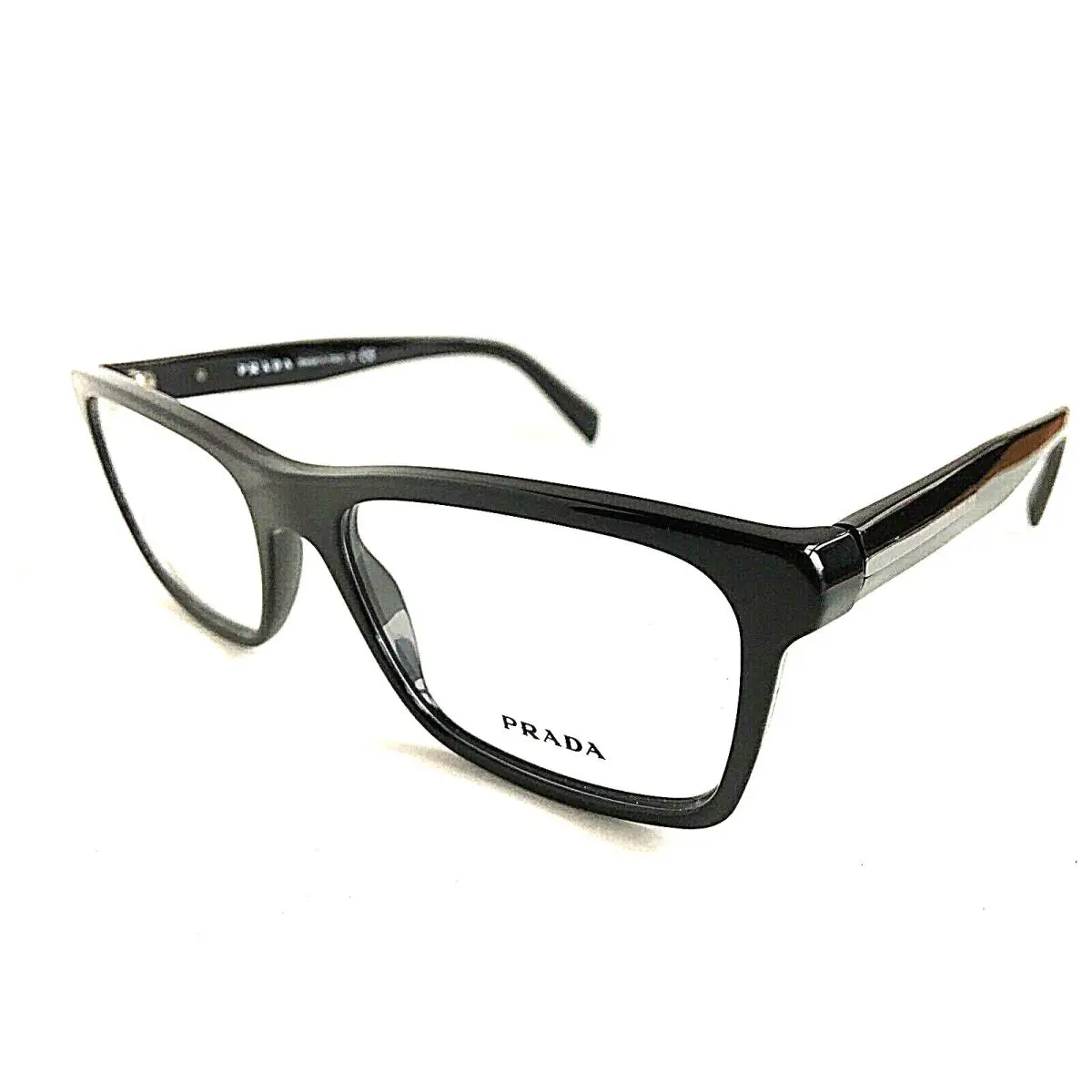 Prada Vpr 06R 1AB-1O1 Black 53mm Men`s Women`s Eyeglasses Frame Italy
