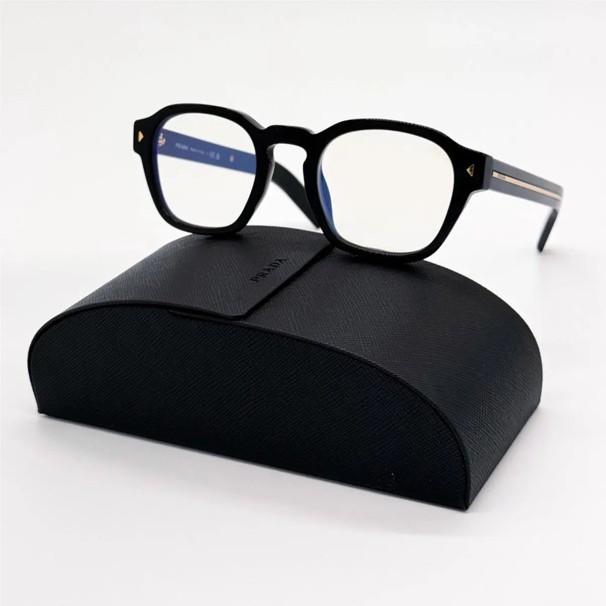 Prada PRA16S 16K60K Eyeglasses Black Prada PR A16S 16K60K