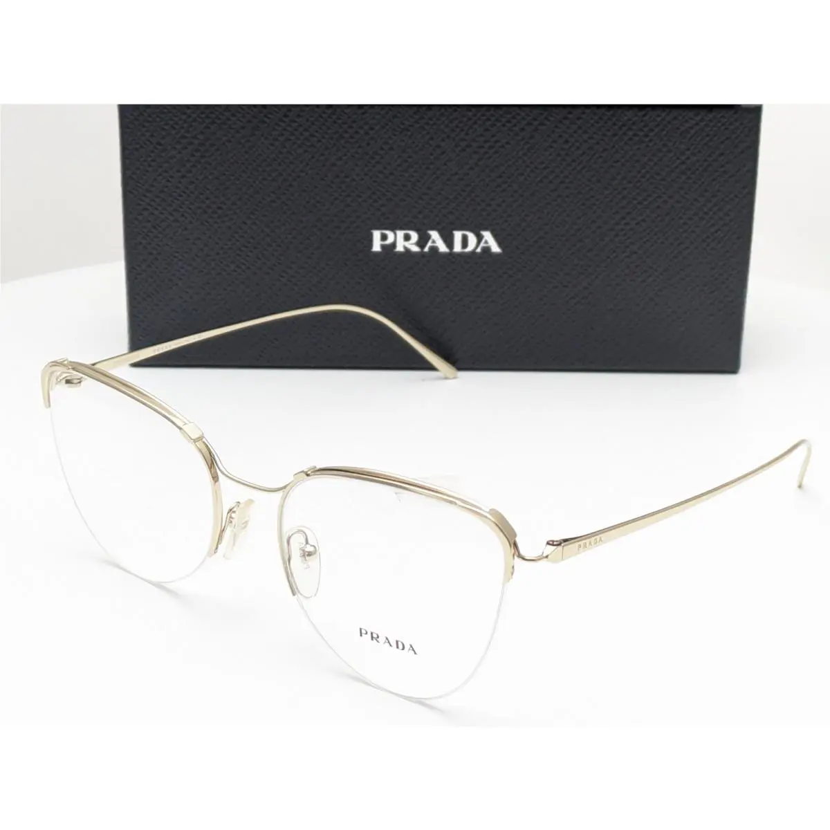 Prada Vpr 60UV ZVN-101 Round Pale Gold Women`s Eyeglasses Frames 53-19-140