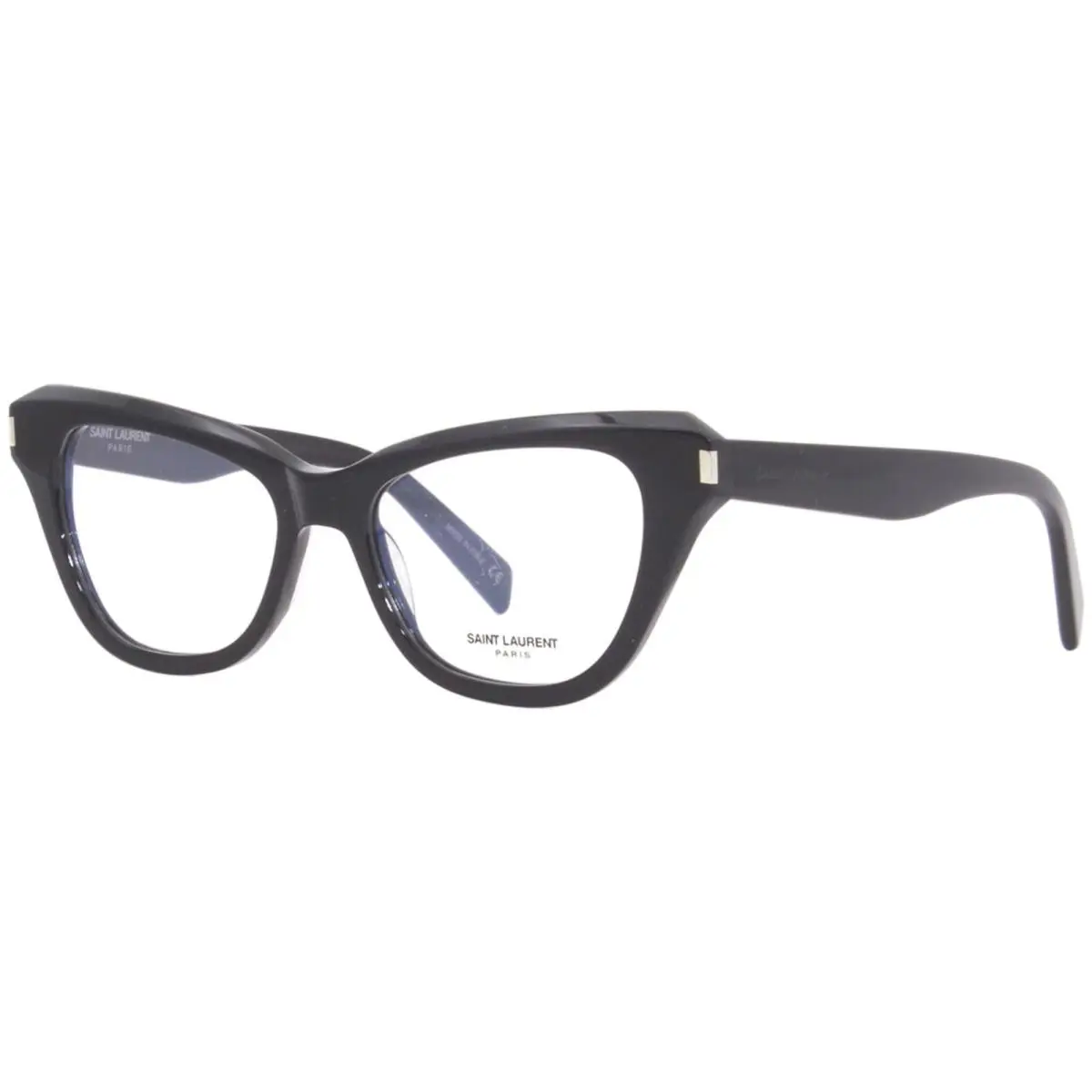 Saint Laurent SL472 001 Eyeglasses Frame Black Full Rim Cat Eye 52mm