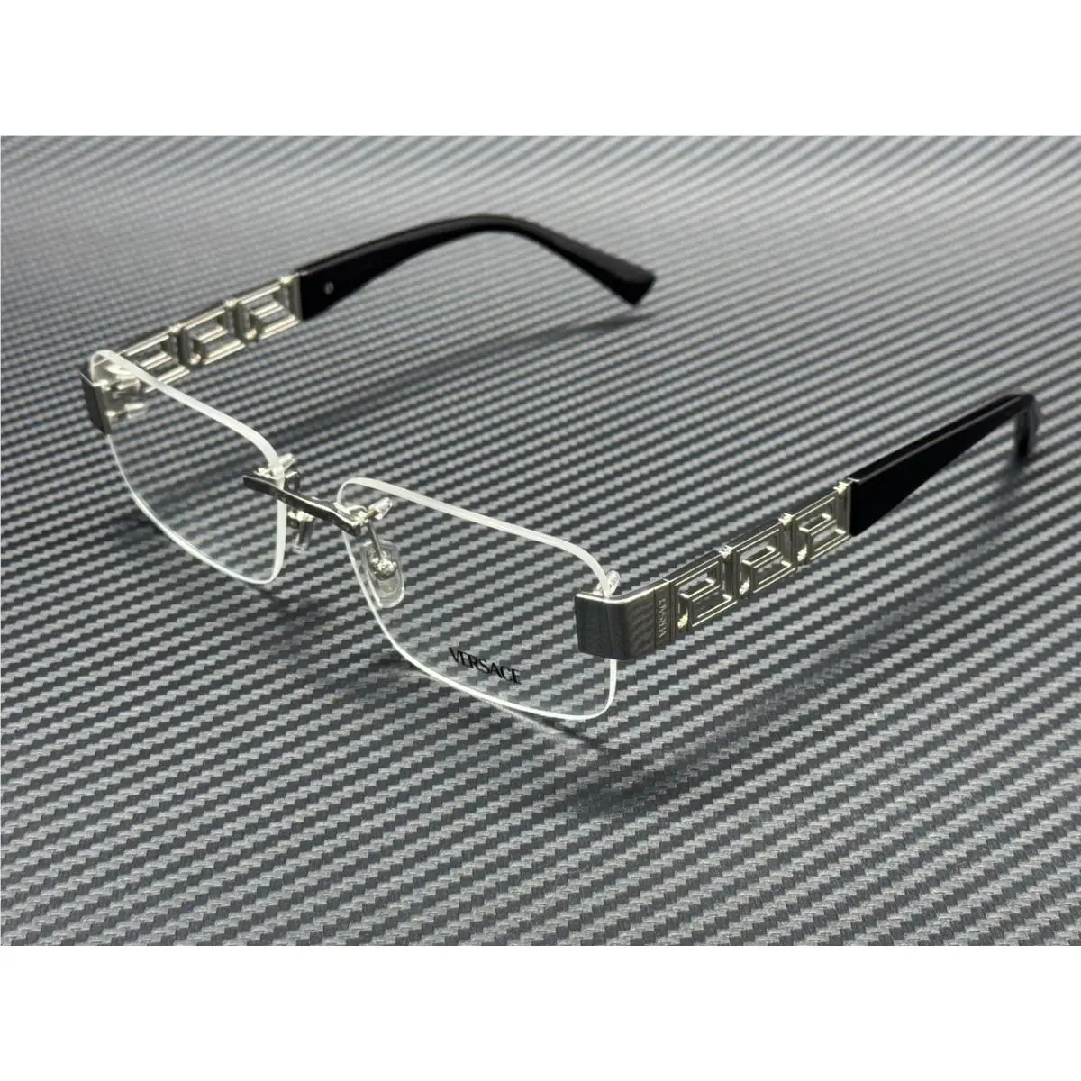 Versace VE1310 1001 Silver Men`s 56 mm Eyeglasses