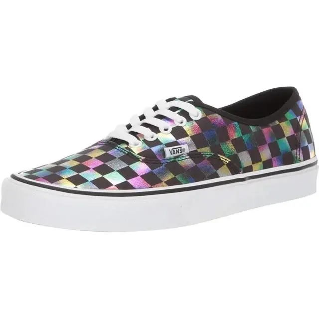 Vans Iridescent Checkerboard Skate Shoes Unisex Sizes Sneakers - Iridescent Checkerboard