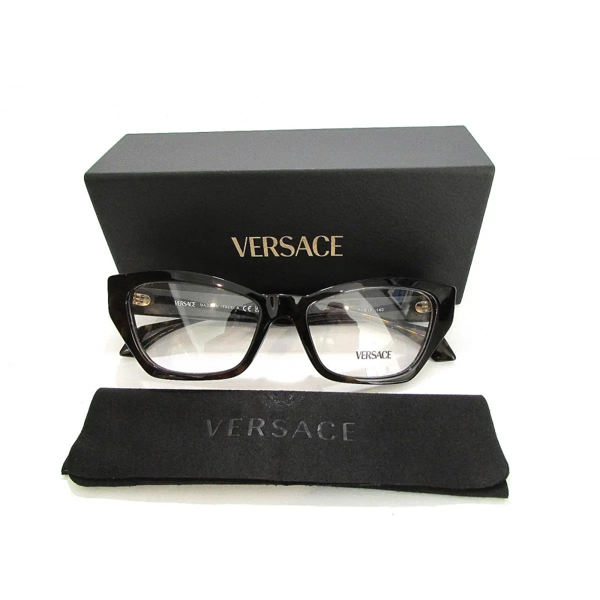 Versace 3373-U 108 Dark Havana Eyeglasses Rx-able Frame