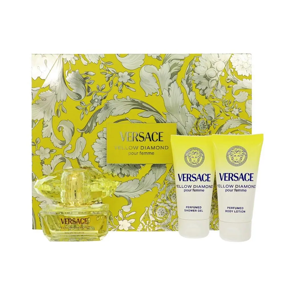 Yellow Diamond  Gift Set For Women 3 Piece Gift Set For Women by Versace