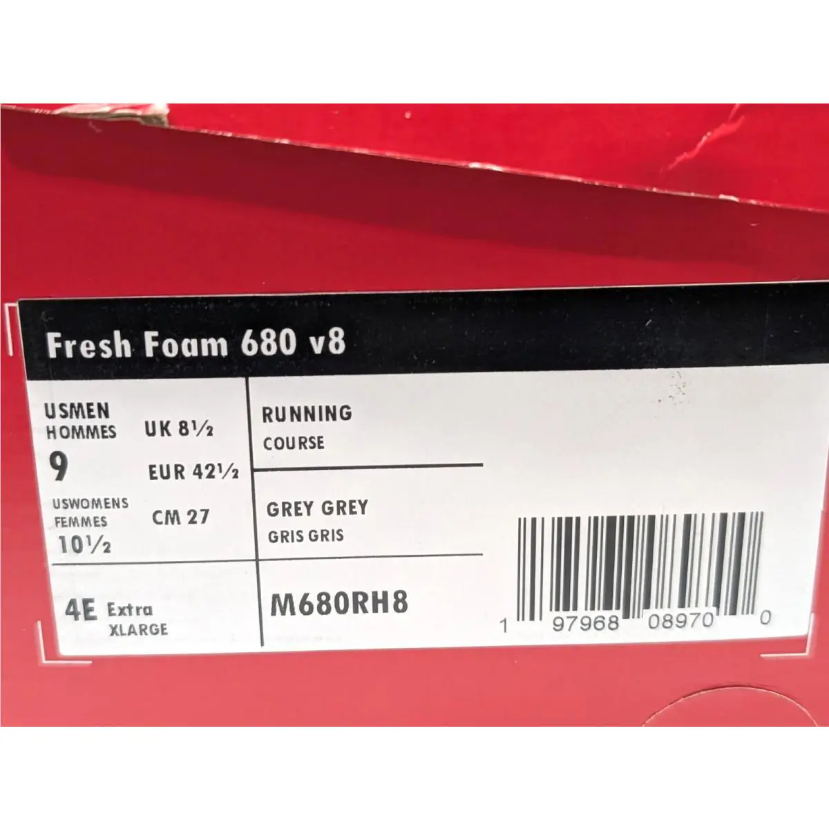 New Balance shoes - New Balance Fresh Foam 680 V8 - M680RH8 - Light Grey 10