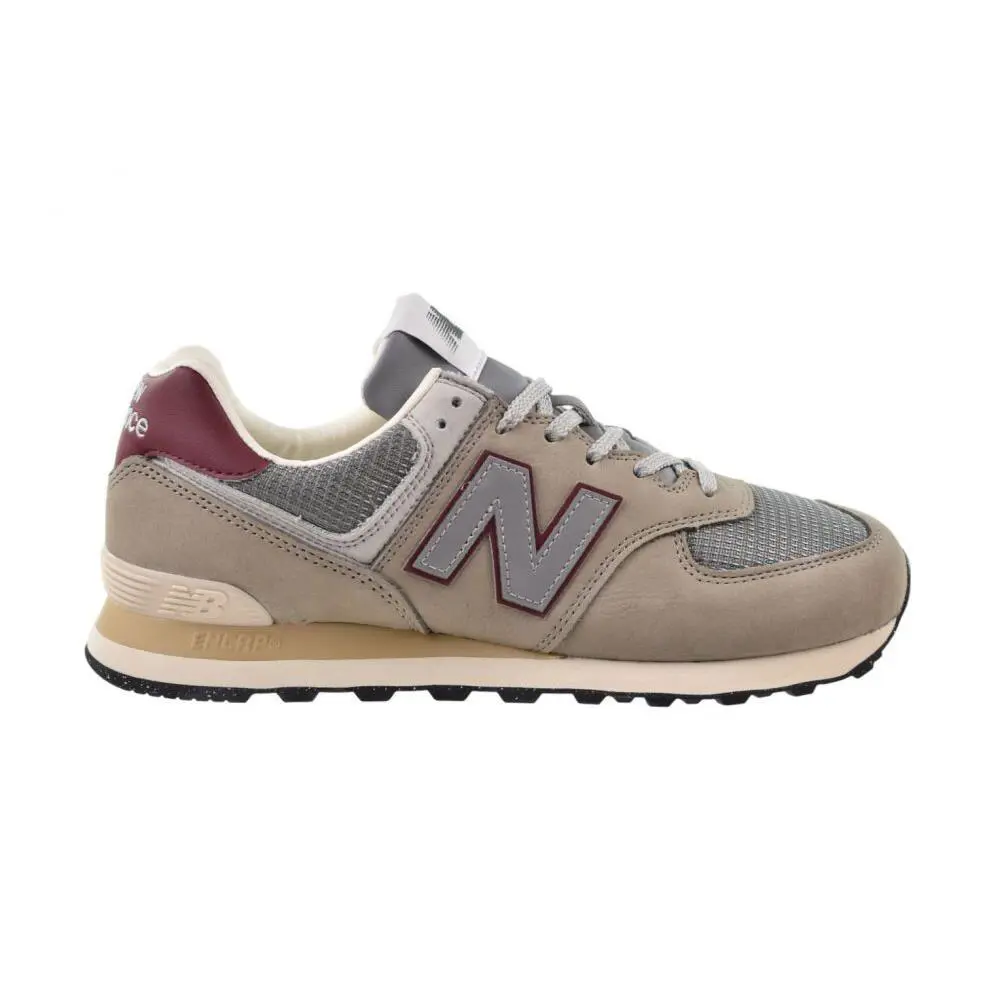 New Balance 574 Men`s Shoes Arid Stone/monarch Burgundy u574-skb - Arid Stone/Monarch Burgundy