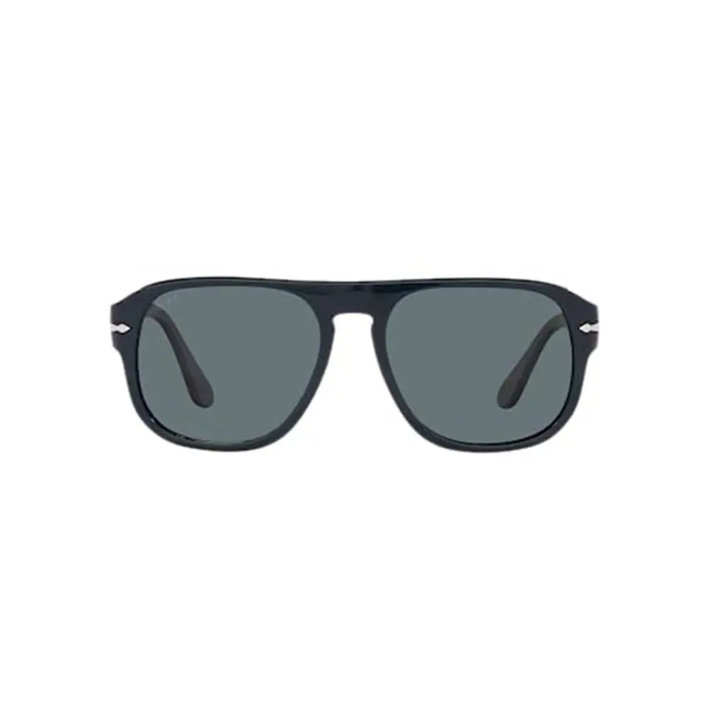 PO3310S Aviator Sunglasses Black/green Assorted Colors Lens Widths dusty blue/dark blue polarized by Persol