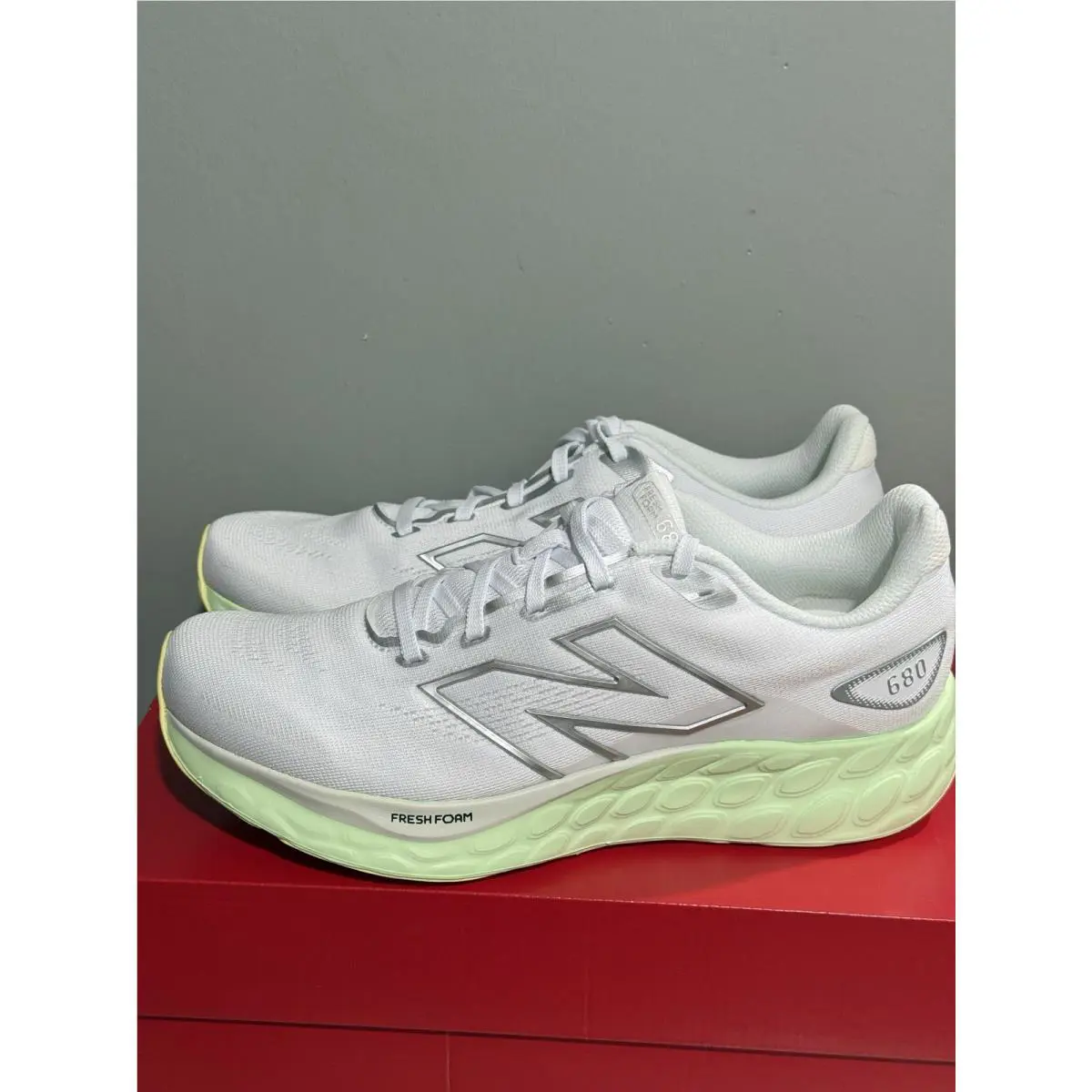 New Balance shoes - New Balance Fresh Foam 680 - W680RM8 - White/Reflection/Melon Water 1