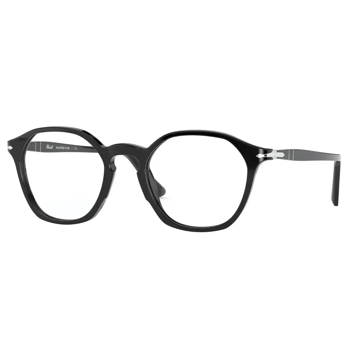 Persol Unisex Eyeglasses PO3238V 95 Black 48mm Round Plastic Optical Frame