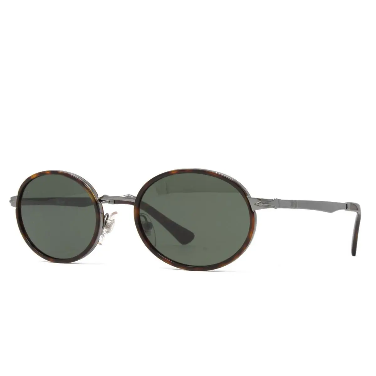 Persol Sunglasses Gunmetal Havana 52mm Oval Green Crystal Lens PO2457S-51331