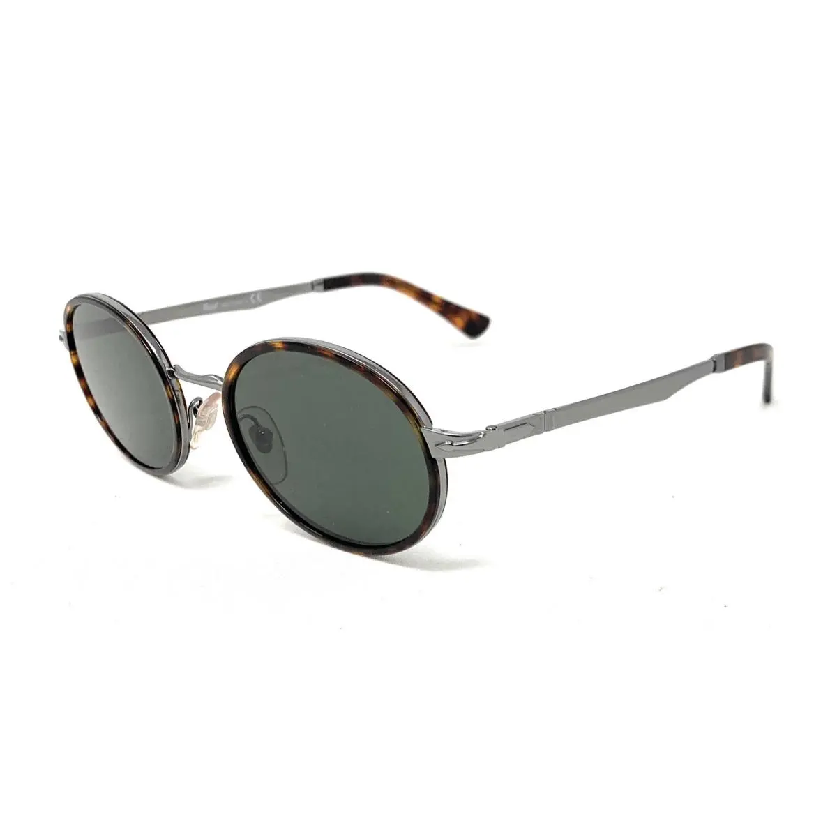 Persol PO2457-S 513/31 Gunmetal Oval Unisex Sunglasses Made in Italy 52mm