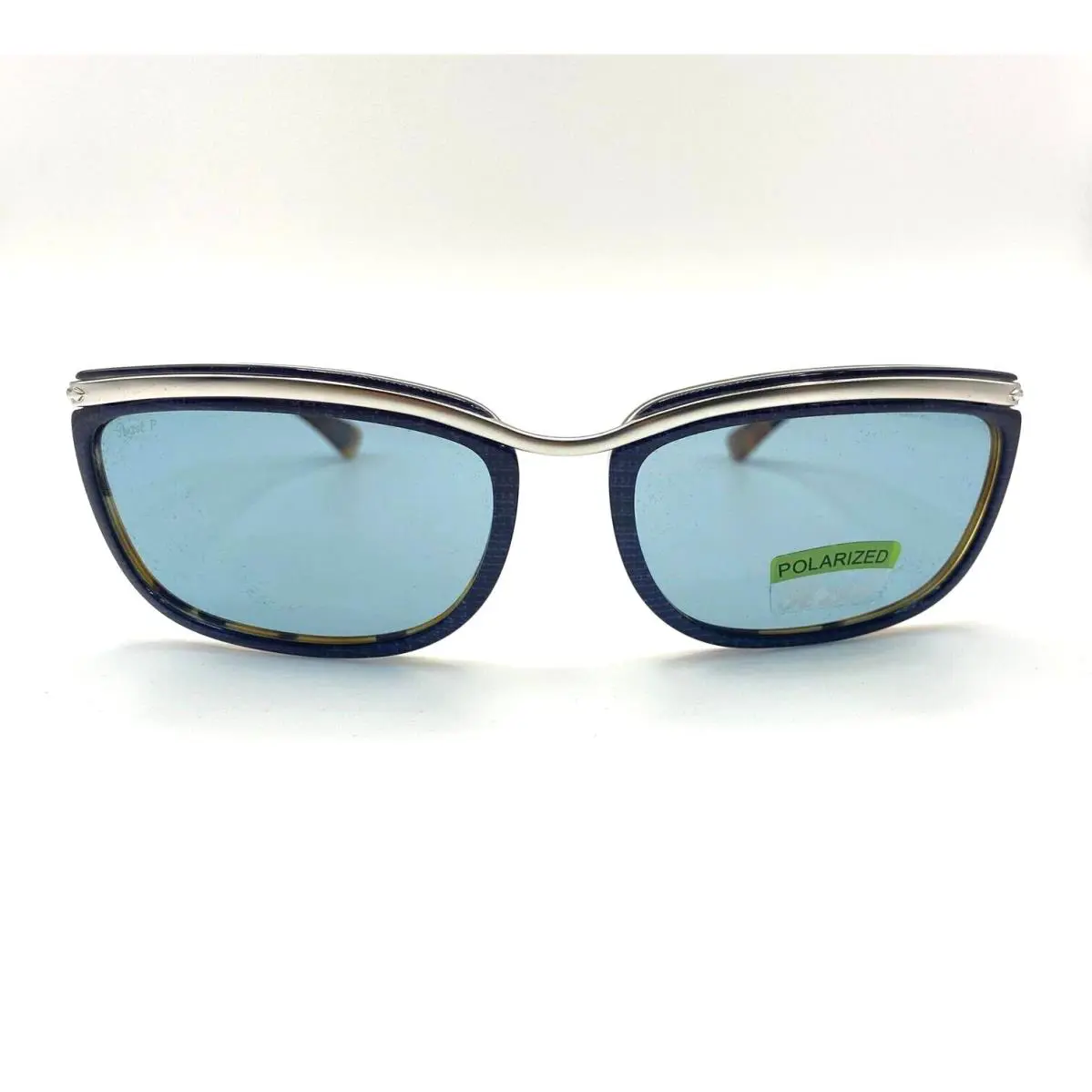 Persol PO3229S Sunglasses 1090/3R Silver/blue Polarized Lens 60mm