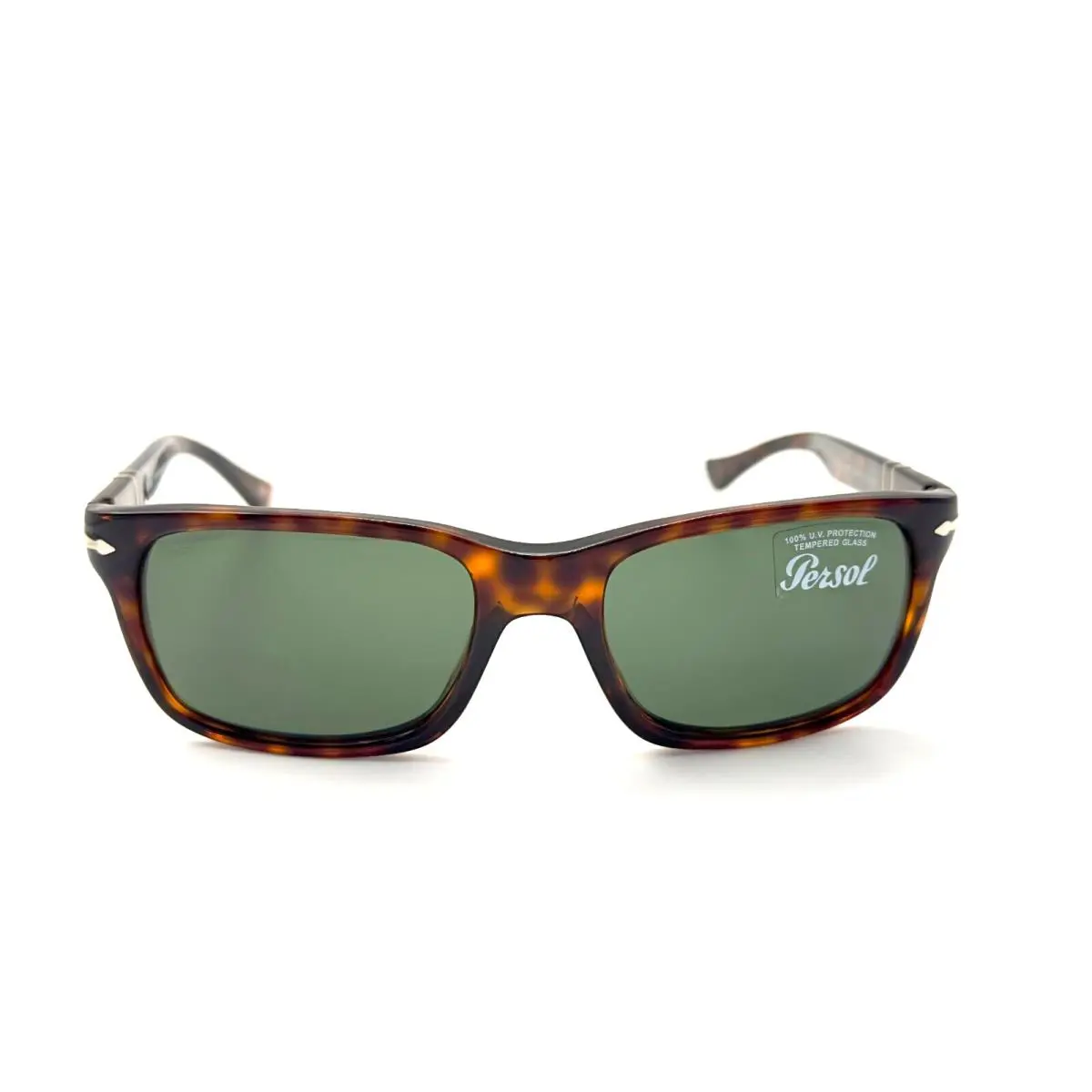 Persol PO3048S Sunglasses 24/31 Havana /crystal Green Lens 58mm