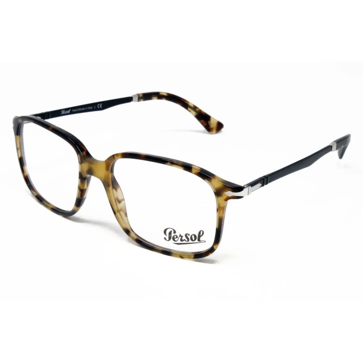 Persol Men`s Eyeglasses PO3246V 1056 Brown Beige Tortoise 53mm Square Optical