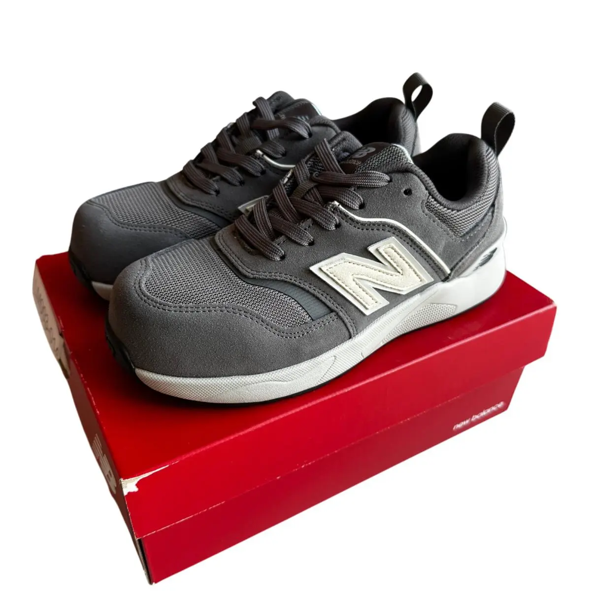 New Balance Elite Lite Womens Size 6 Wide Gray Blue Composite Toe Work Shoes - Gray