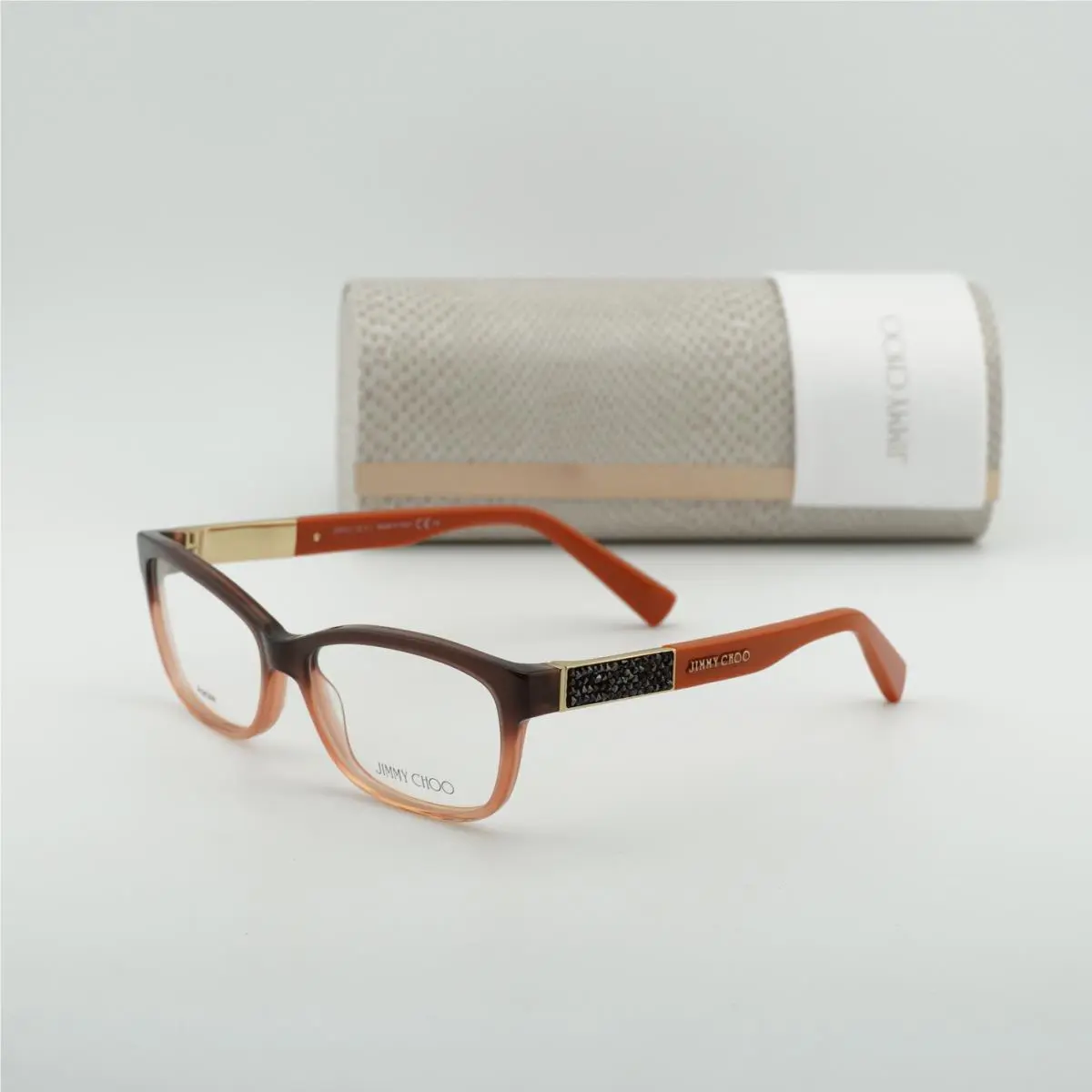 Jimmy Choo JC110 0EZS 00 Brown Orange 53mm Eyeglasses