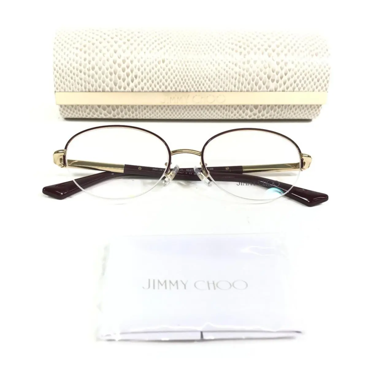 Jimmy Choo Eyeglasses Frames JC2014D 3025 Red Gold Round Asian Fit 51-17-140