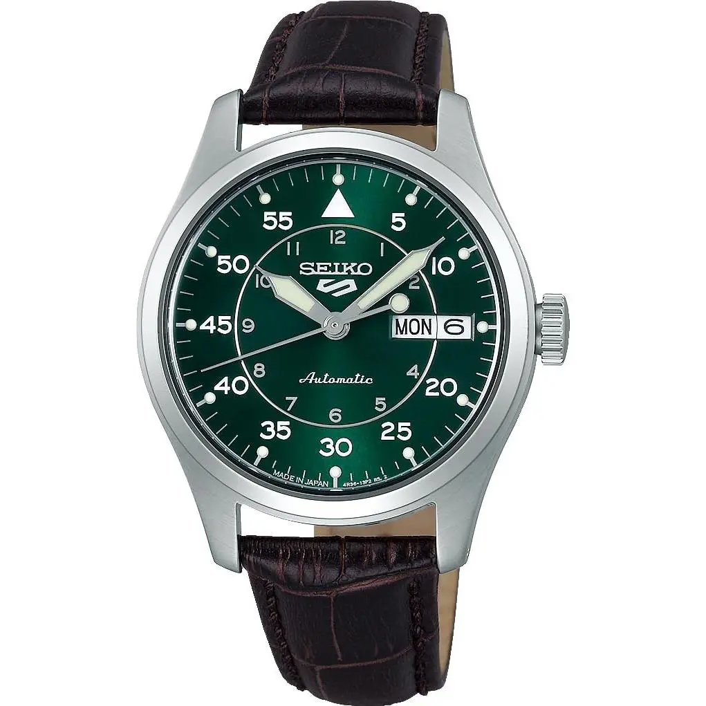 Seiko Men`s 5 Sports Automatic Green Dial Watch - SRPJ89K1