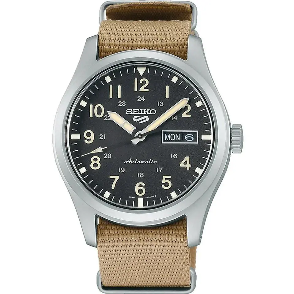Seiko Men`s 5 Sports Automatic Black Dial Watch - SRPG35K1