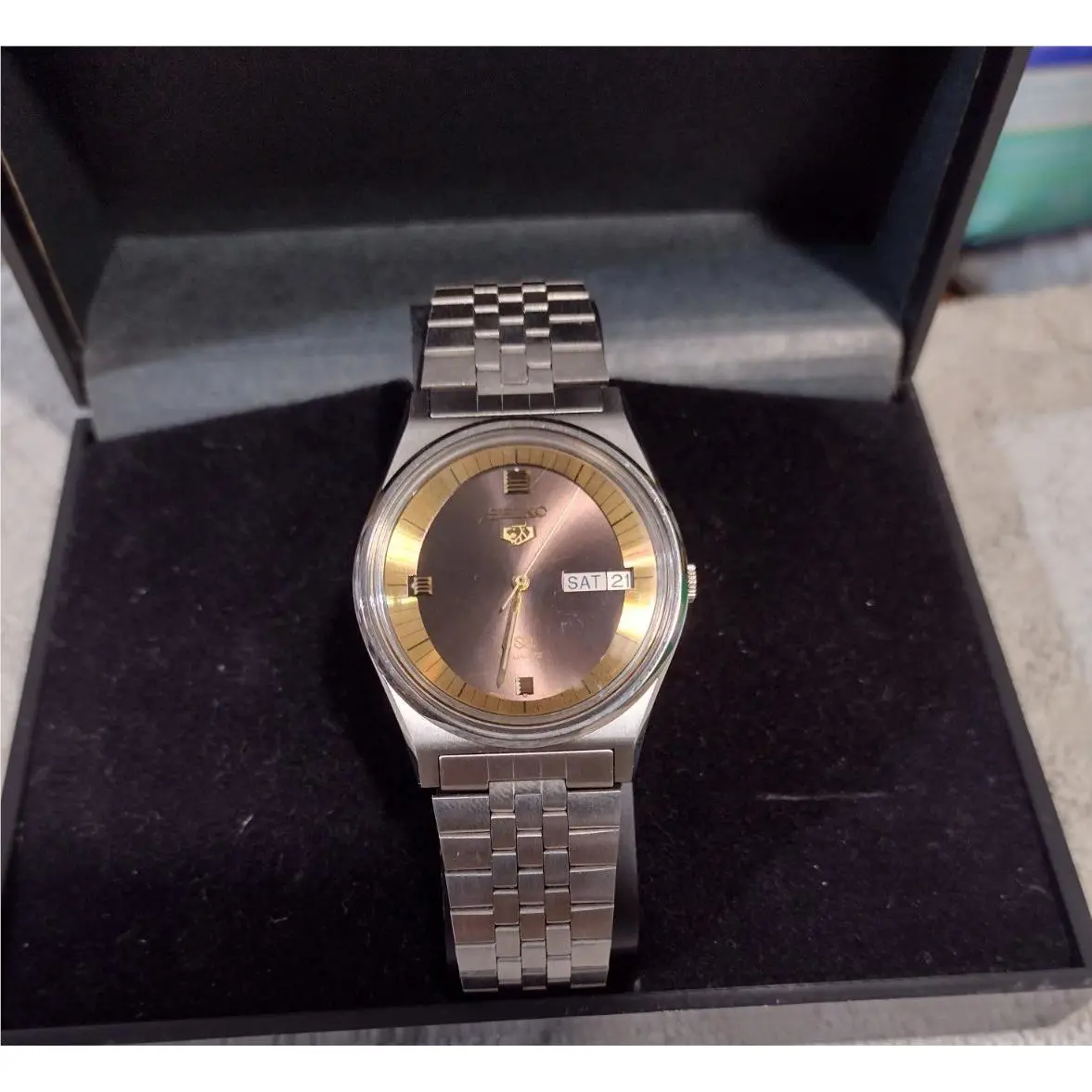 Seiko Quartz Watch 7123-8430-P In Old Stock Condition Serviced W/receipt