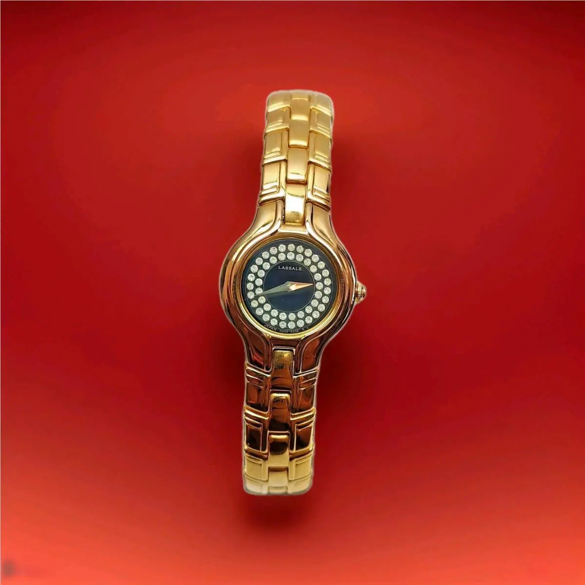 Lassale by Seiko Ladies Quartz Watch 4N00-5330 Gold Tone Nos Valentine Gift